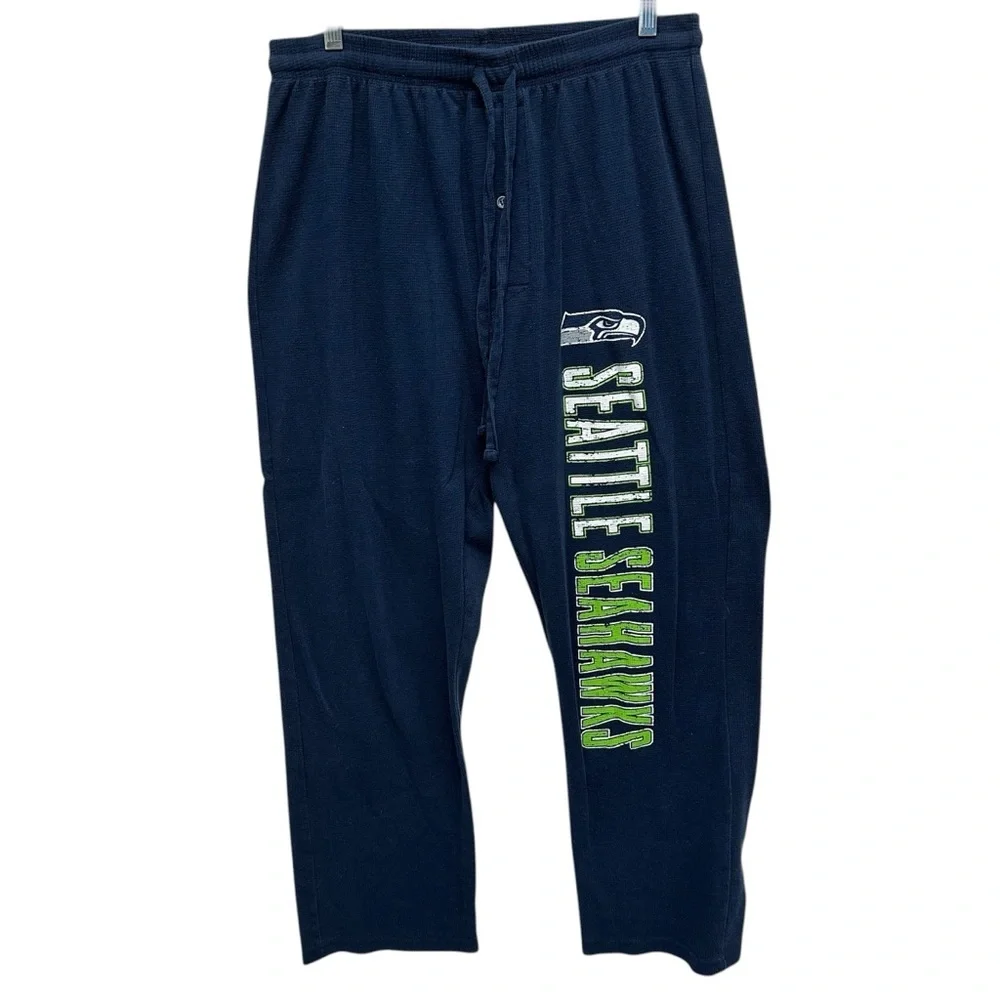 Seattle Seahawks men’s pj pants waffleknit cotton medium